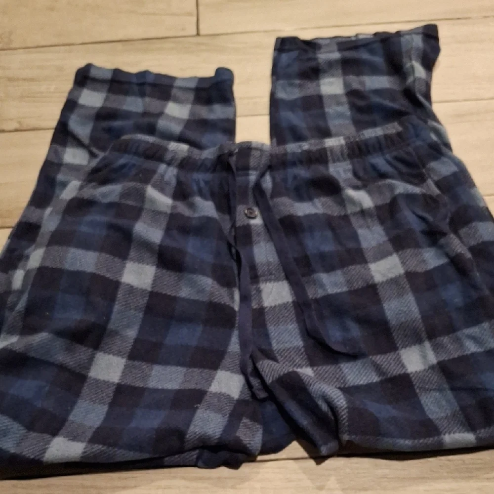 🍦Mens Fruit Of The Loom Plaid Fleece Pajama Bottoms🍕